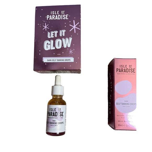 New & Sealed Isle of Paradise Hello Bronzed Glow Dark Self Tanning Drops 1 fl.oz - Picture 4 of 6